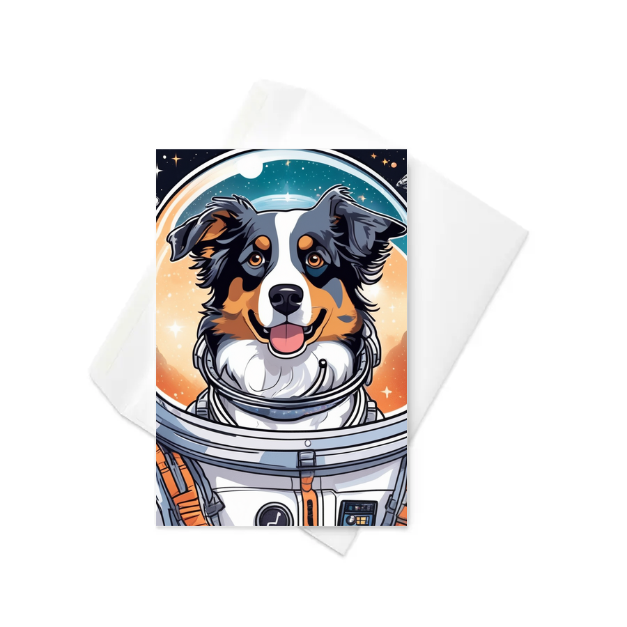 PugMug Custom Australian Shepherd Dog Greeting Card