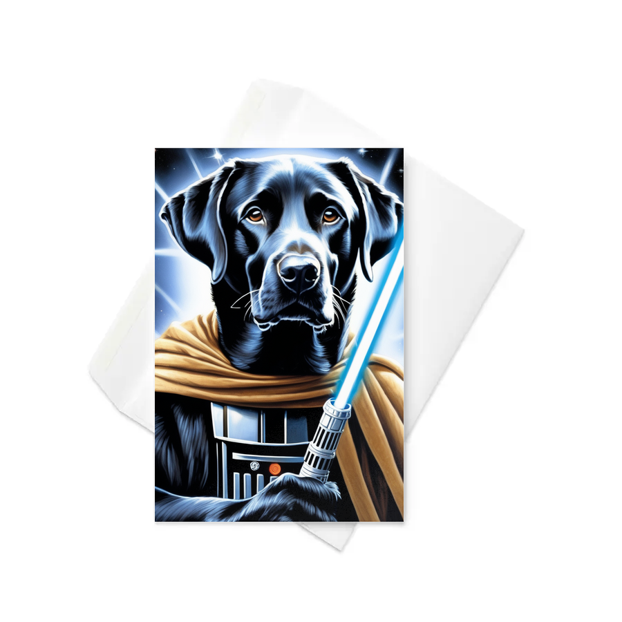 PugMug Custom Black Labrador Retriever Greeting Card