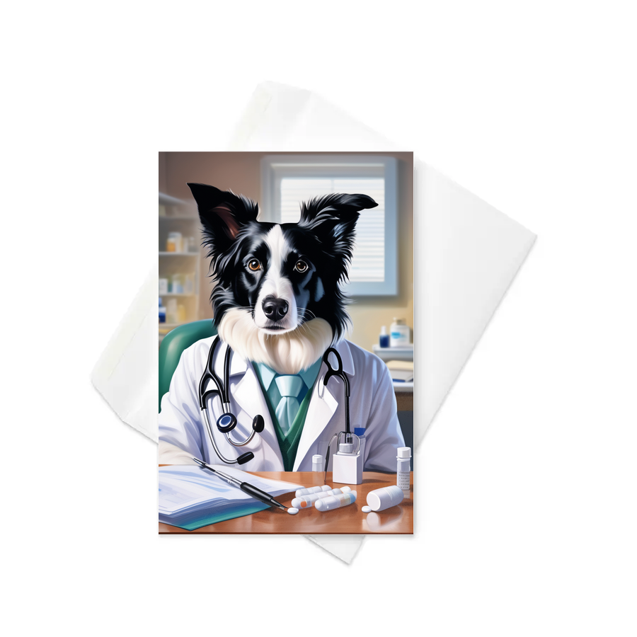 PugMug Custom Border Collie Greeting Card