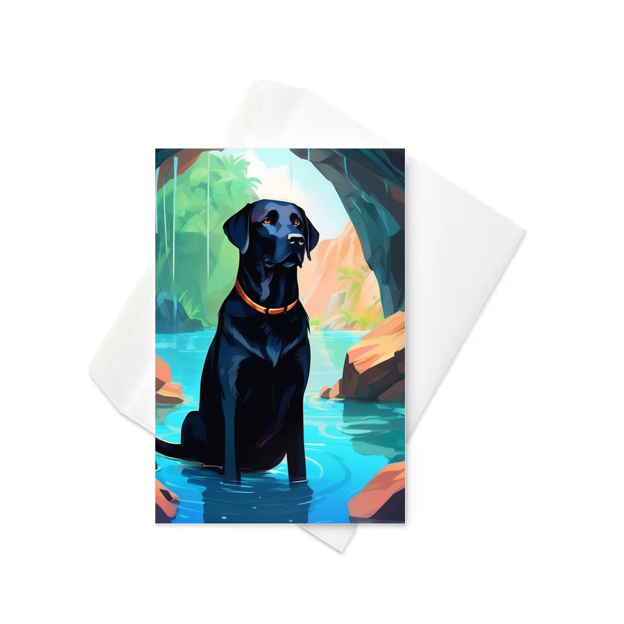 PugMug Custom Black Labrador Retriever Greeting Card
