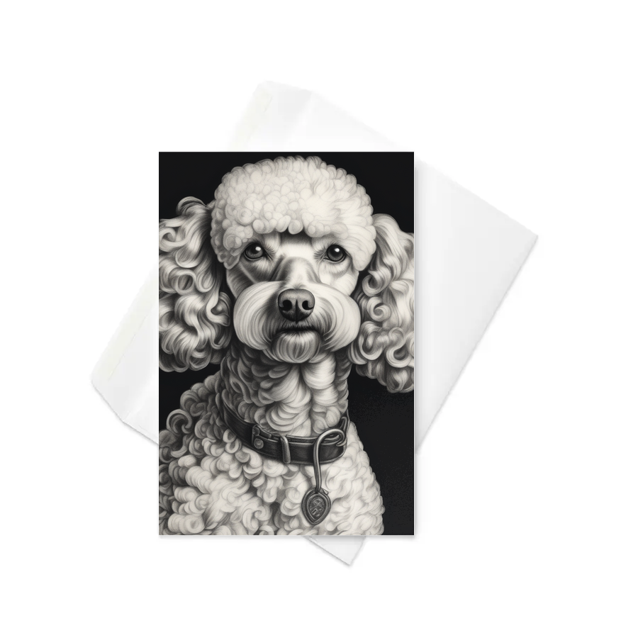 PugMug Custom White Poodle Greeting Card