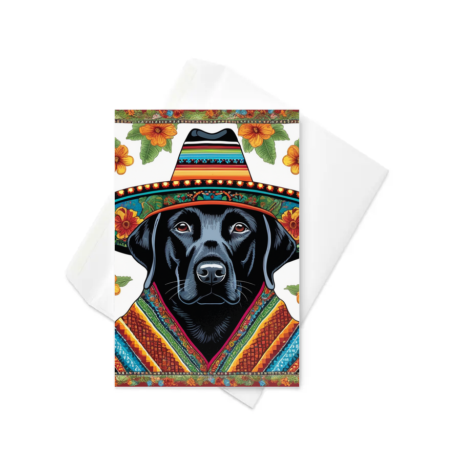 PugMug Custom Black Labrador Retriever Greeting Card