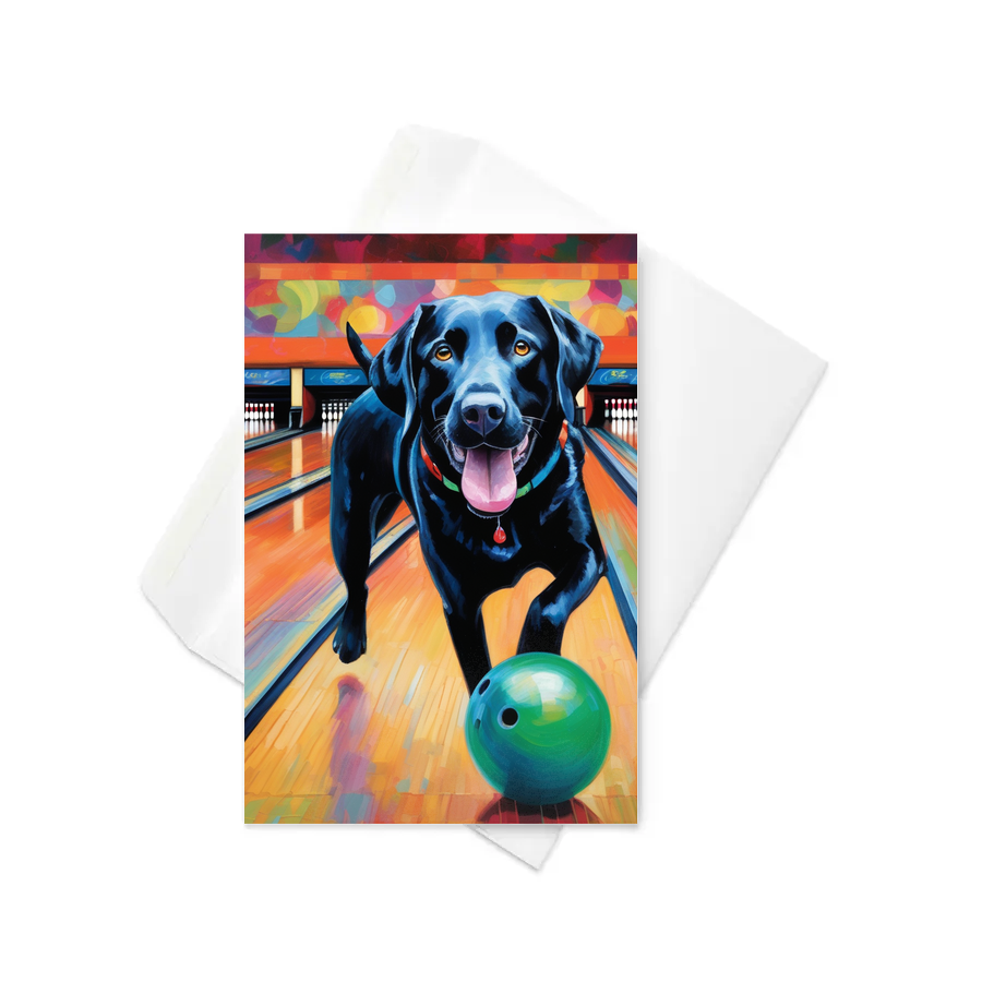 PugMug Custom Black Labrador Retriever Greeting Card