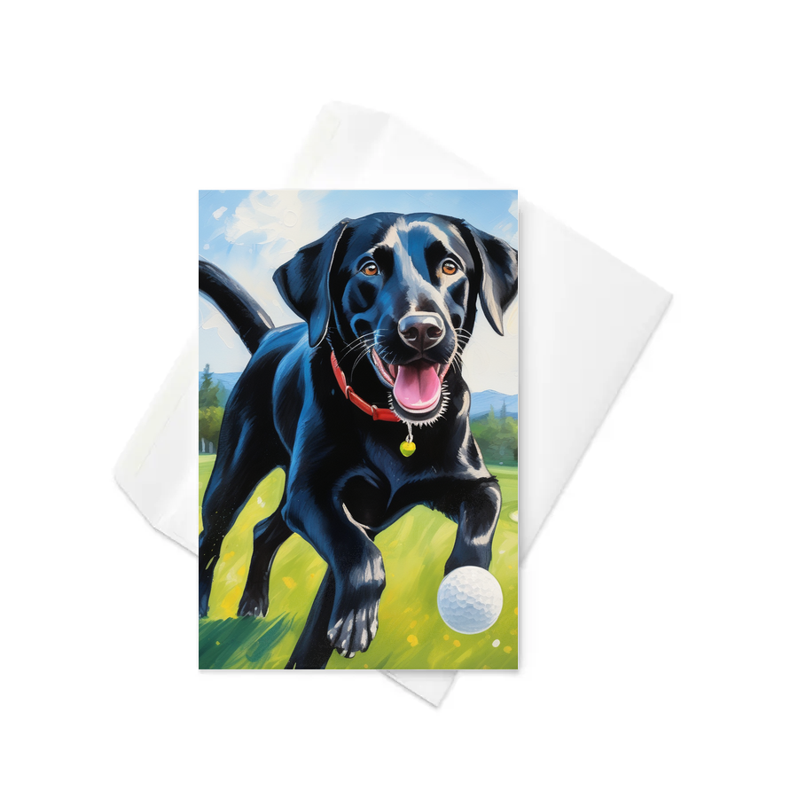 PugMug Custom Black Labrador Retriever Greeting Card