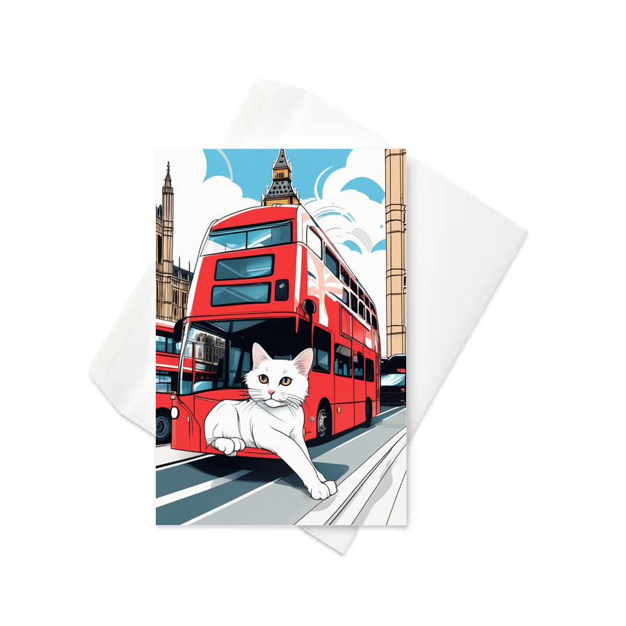 PugMug Custom White Companion Cat Greeting Card