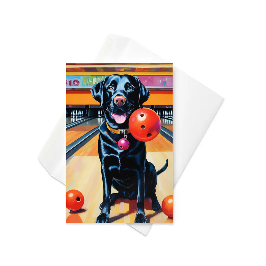 PugMug Custom Black Labrador Retriever Greeting Card