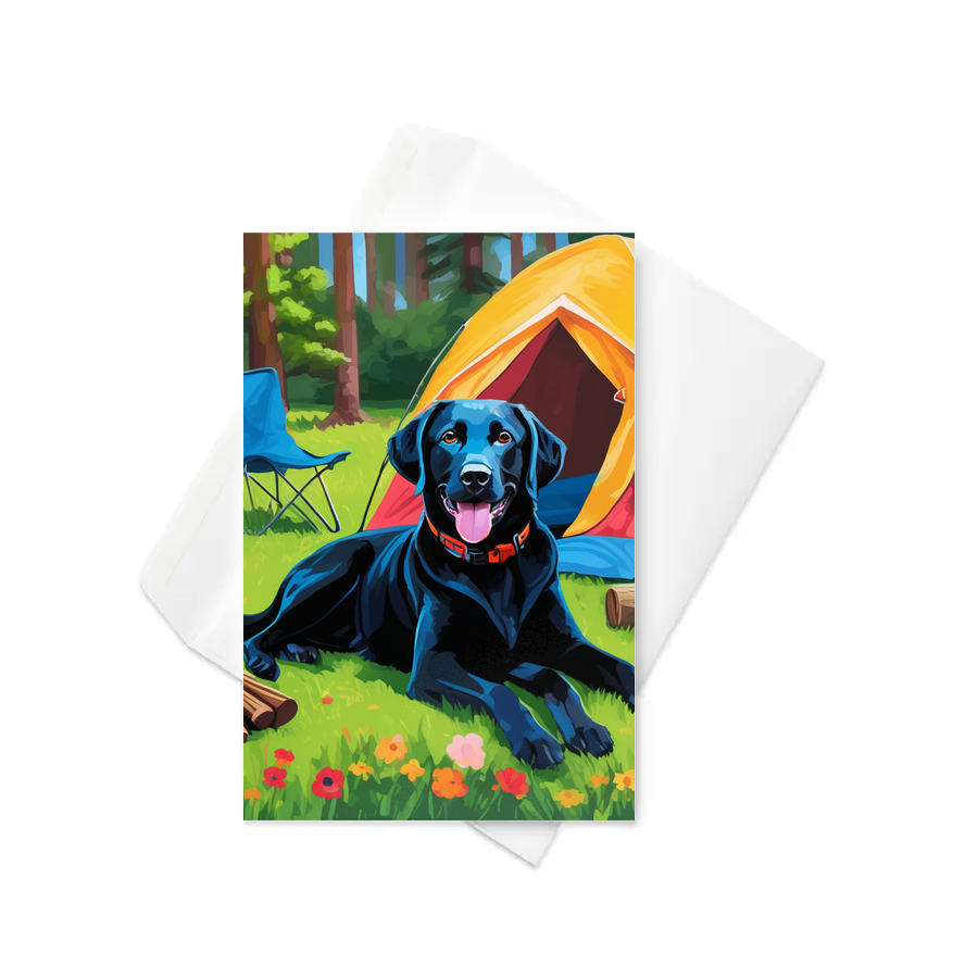 PugMug Custom Black Labrador Retriever Greeting Card