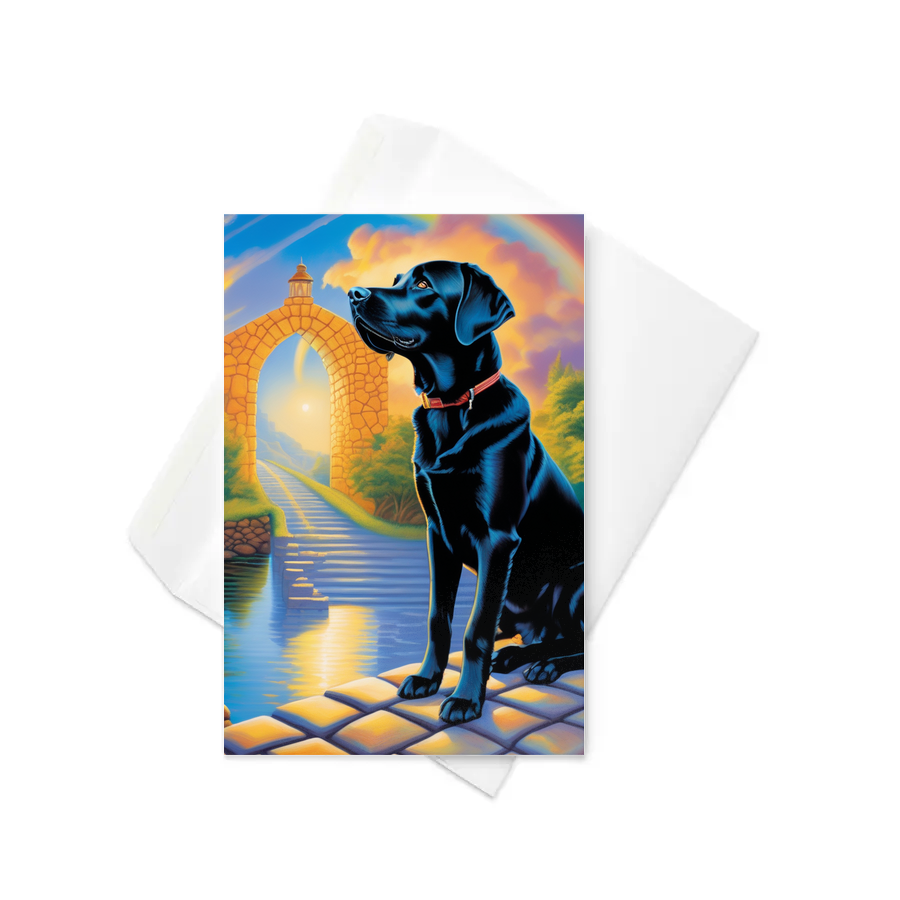 PugMug Custom Black Labrador Retriever Greeting Card