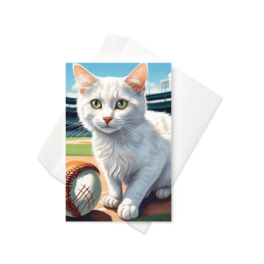 PugMug Custom White Companion Cat Greeting Card