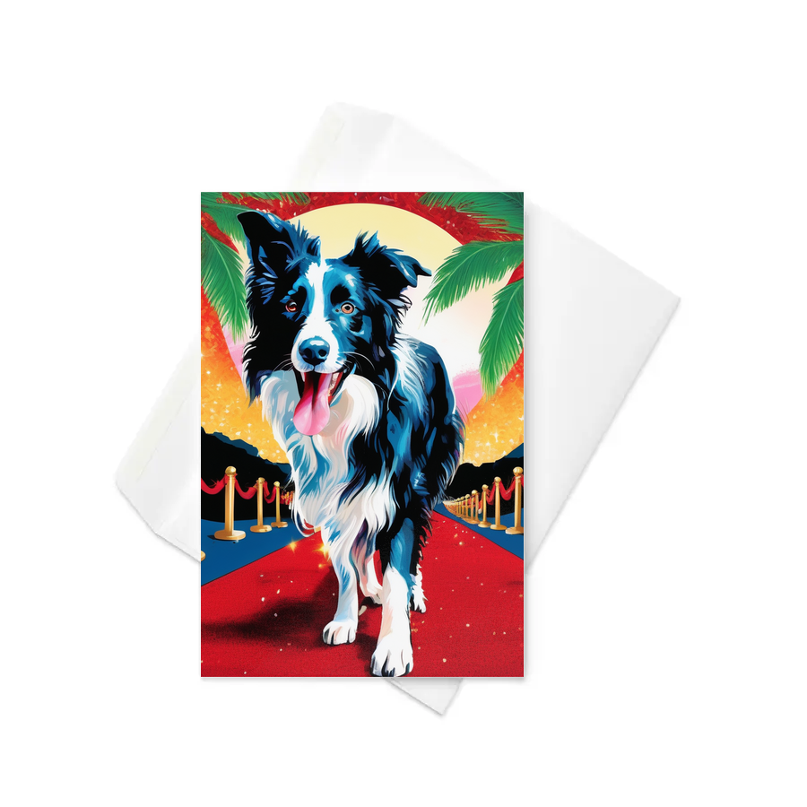 PugMug Custom Border Collie Greeting Card