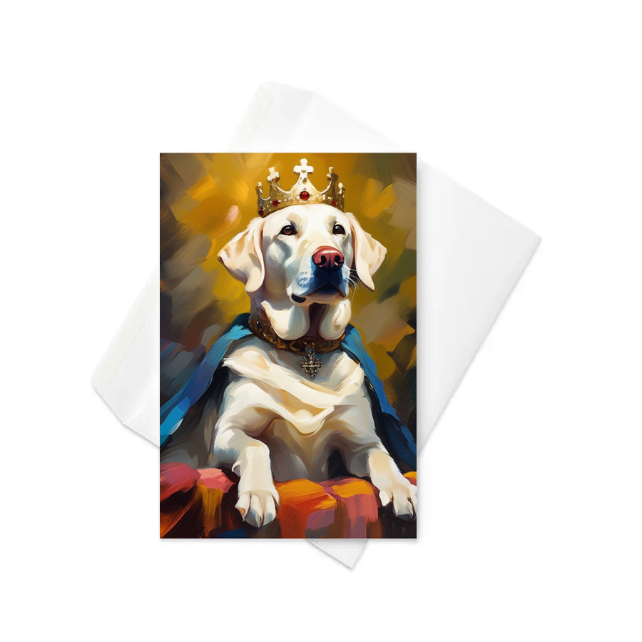 PugMug Custom White Labrador Retriever Greeting Card