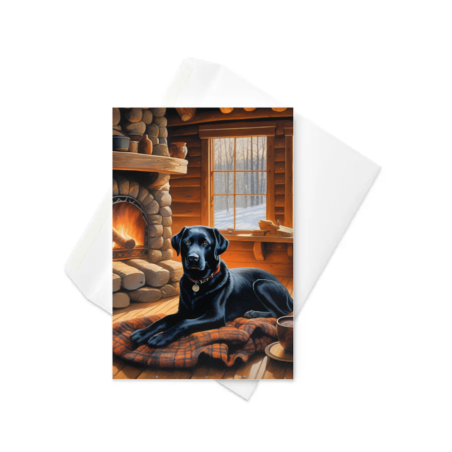 PugMug Custom Black Labrador Retriever Greeting Card