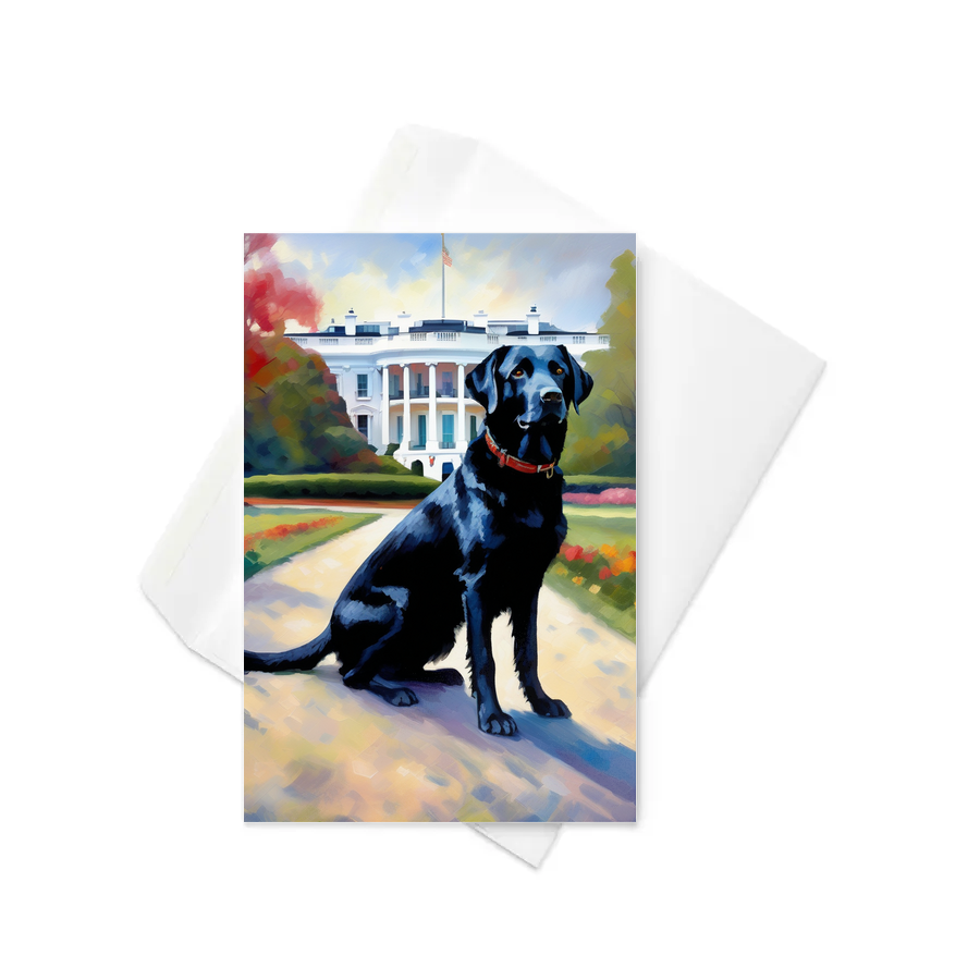 PugMug Custom Black Labrador Retriever Greeting Card