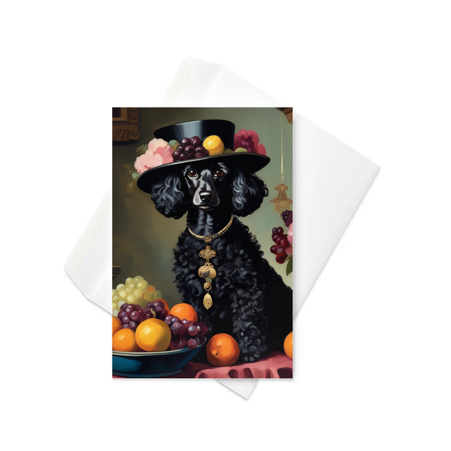 PugMug Custom Black Poodle Greeting Card