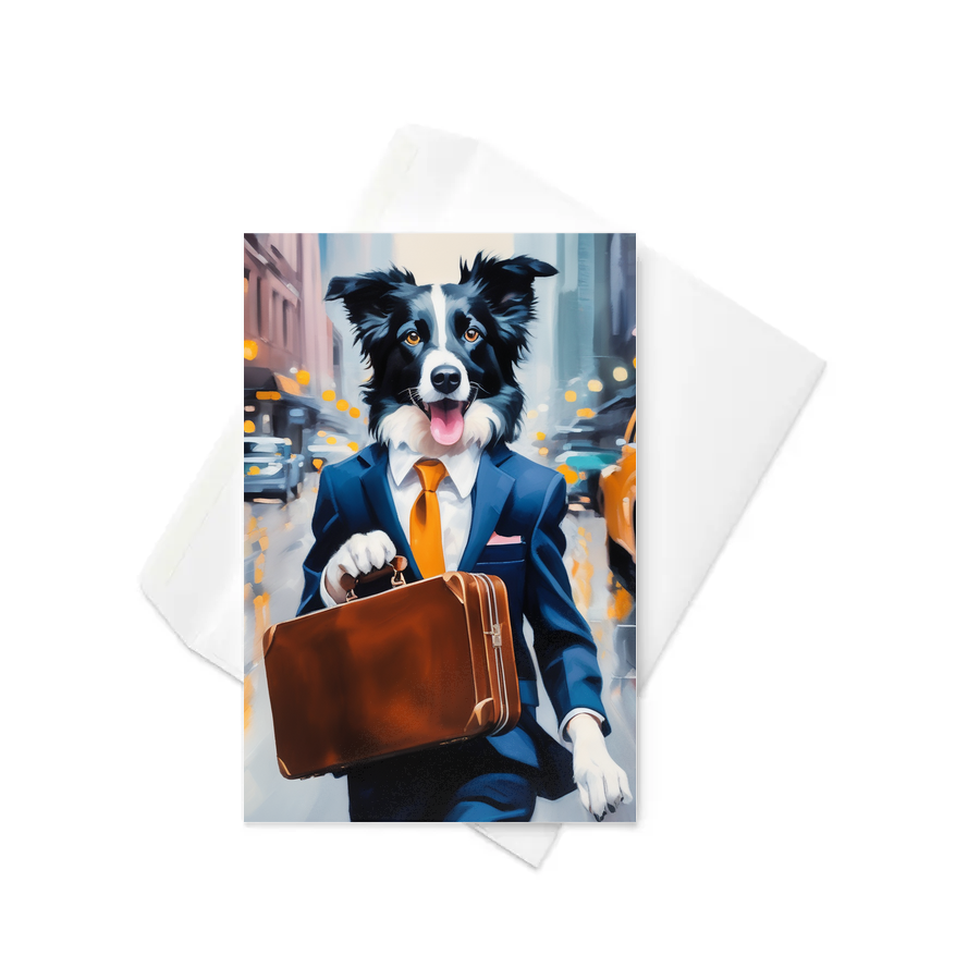 PugMug Custom Border Collie Greeting Card