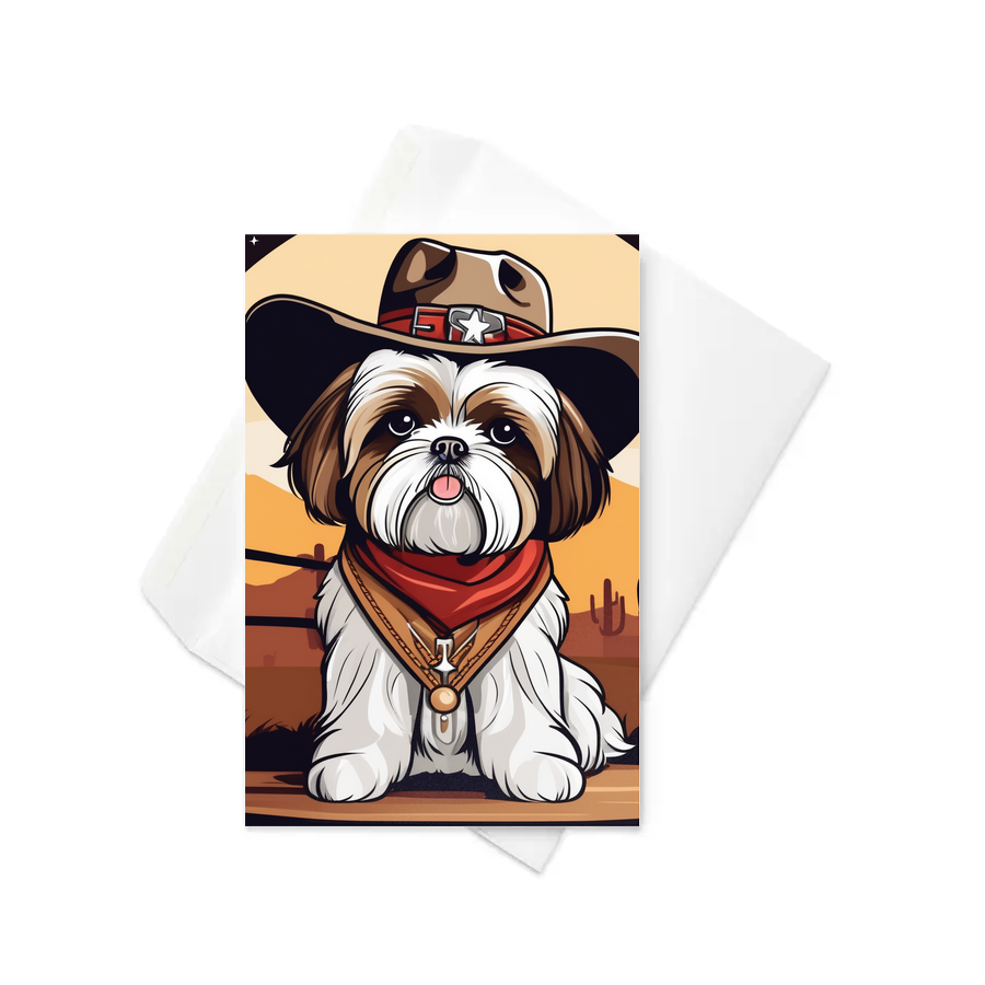 PugMug Custom Shih Tzu Greeting Card