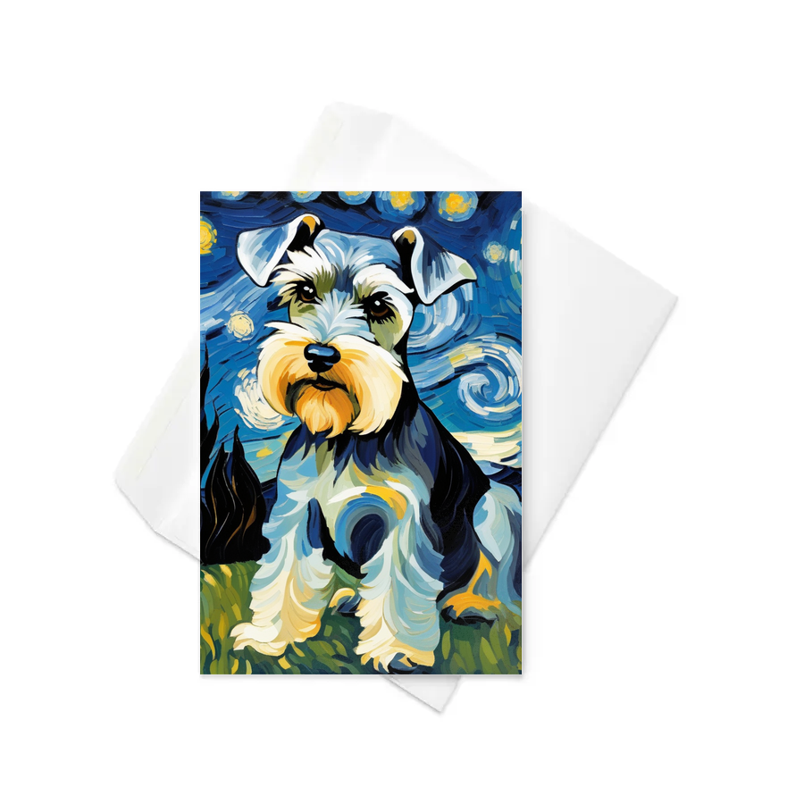 PugMug Custom Miniature Schnauzer Greeting Card