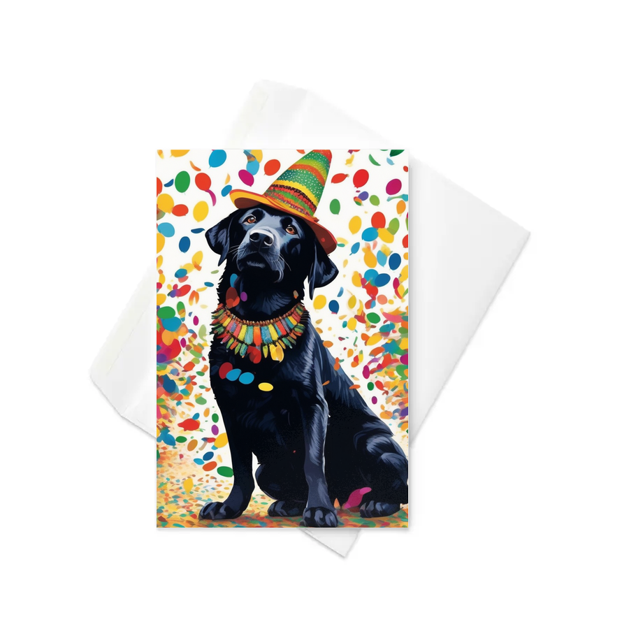 PugMug Custom Black Labrador Retriever Greeting Card
