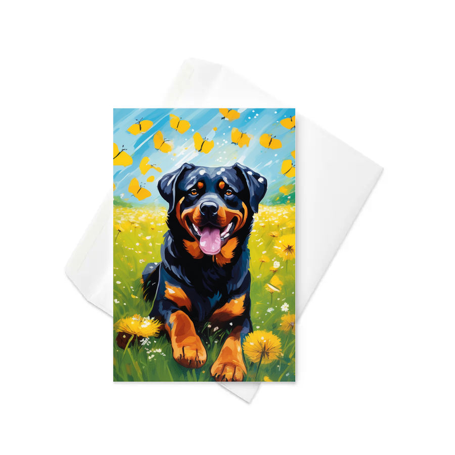 PugMug Custom Rottweiler Greeting Card