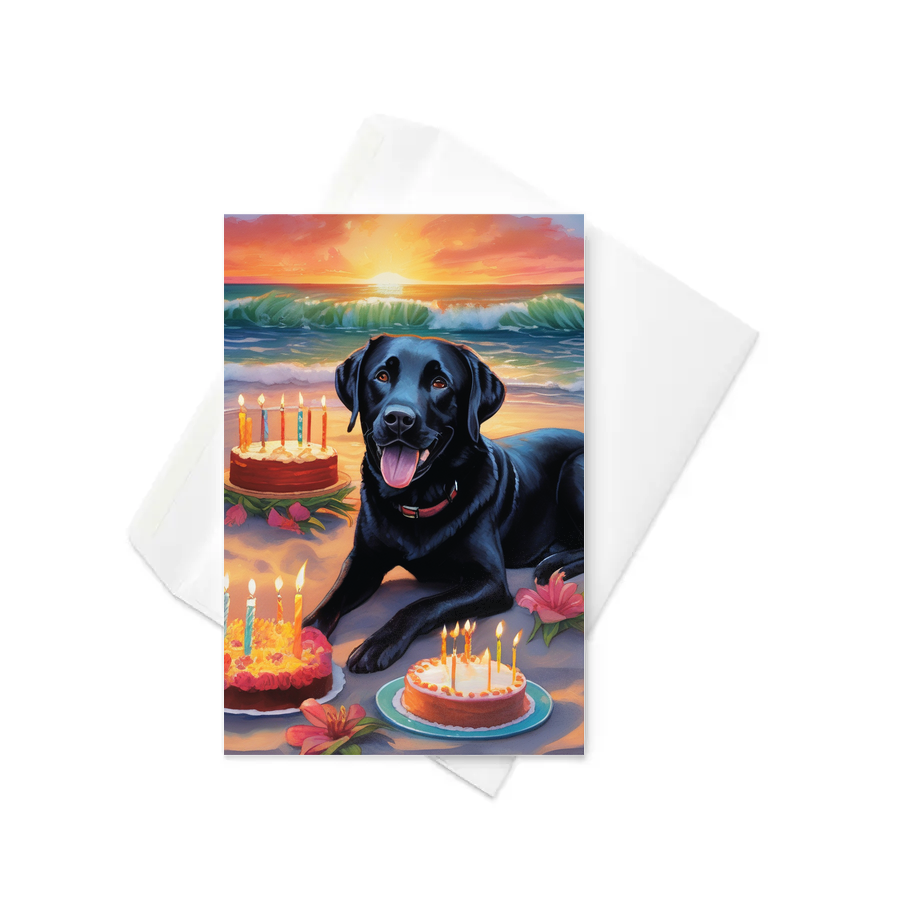 PugMug Custom Black Labrador Retriever Greeting Card