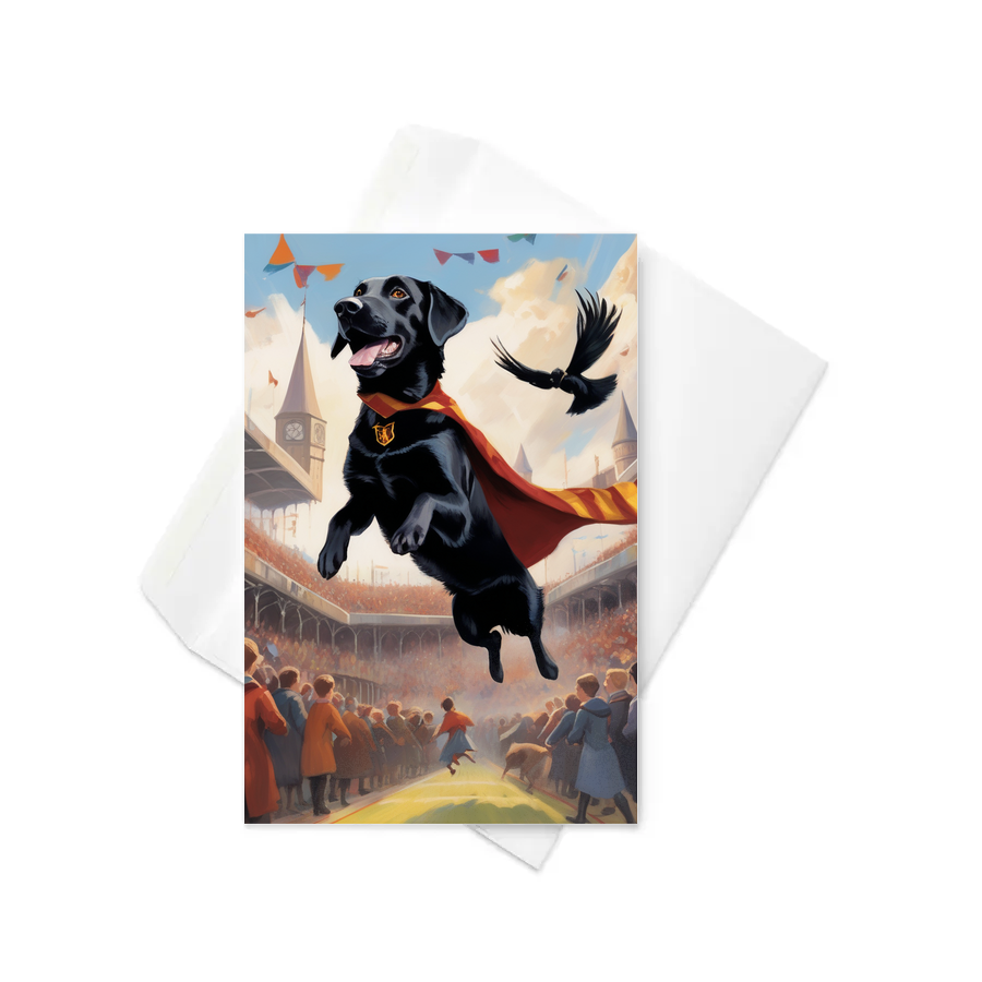 PugMug Custom Black Labrador Retriever Greeting Card