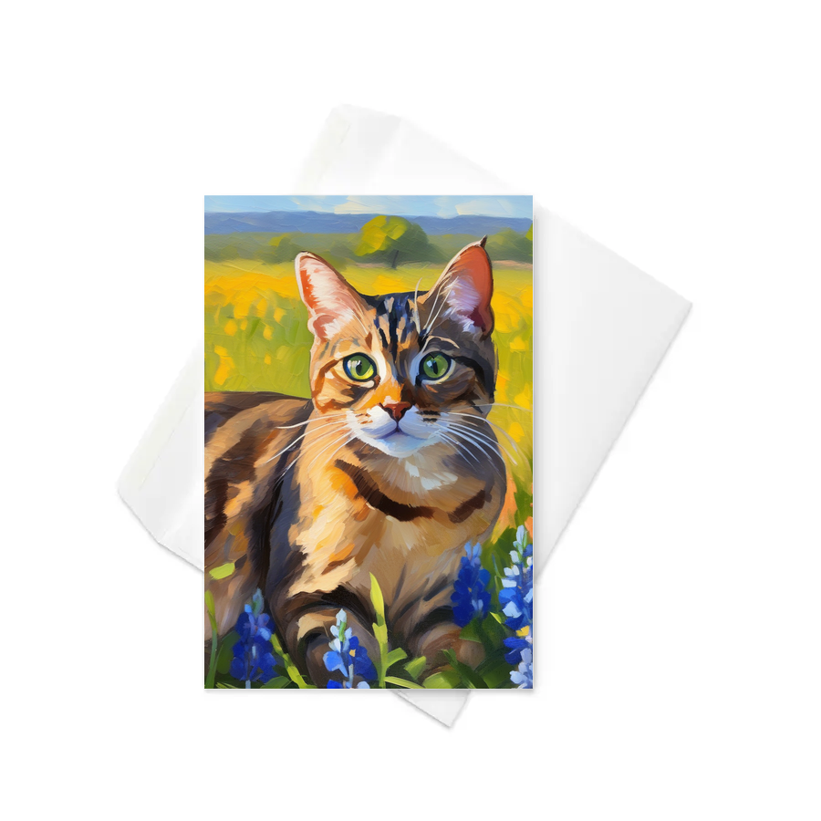 PugMug Custom Tabby Exotic Cat Greeting Card