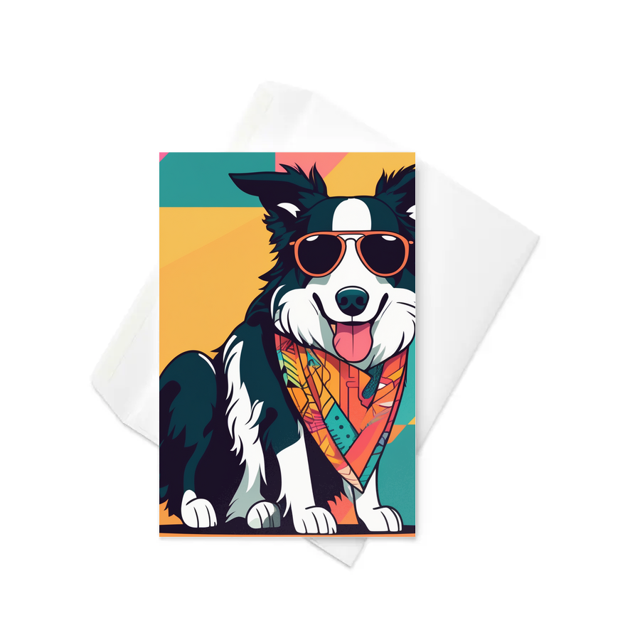 PugMug Custom Border Collie Greeting Card