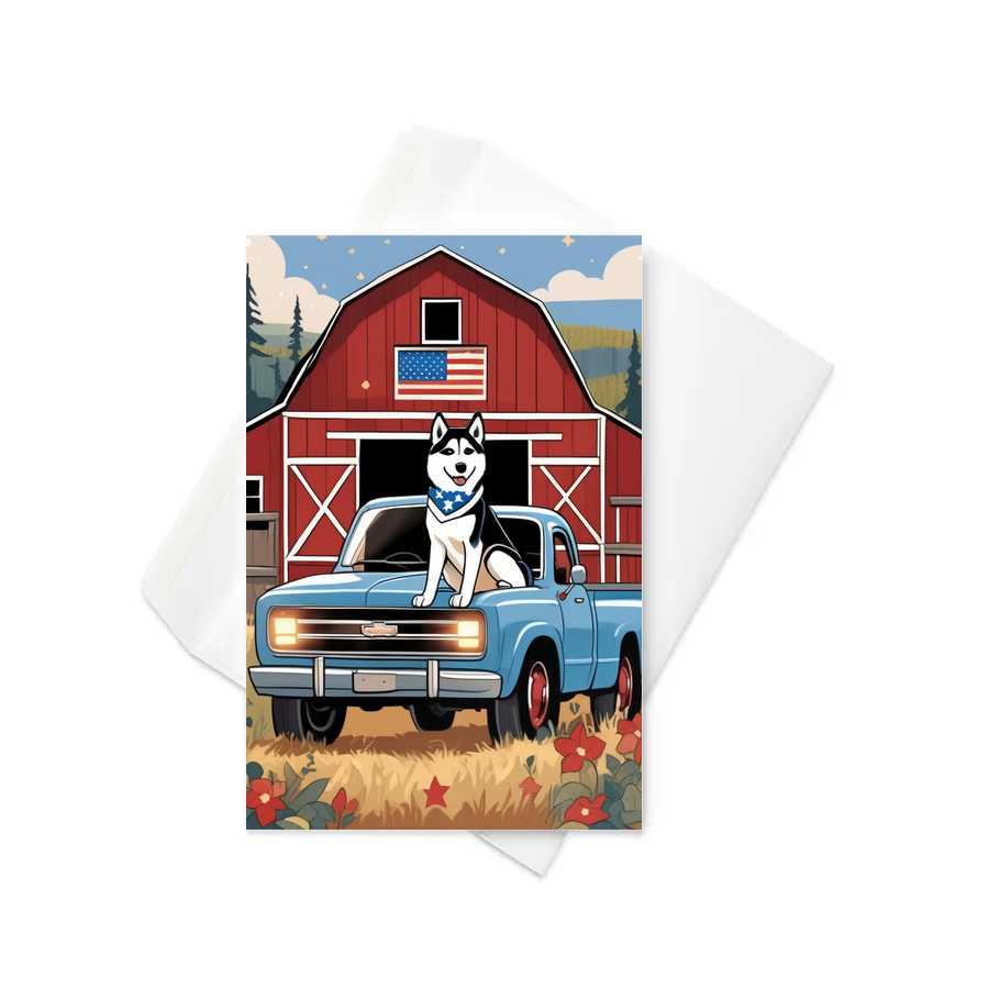 PugMug Custom Siberian Husky Greeting Card