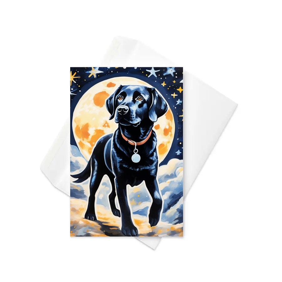 PugMug Custom Black Labrador Retriever Greeting Card