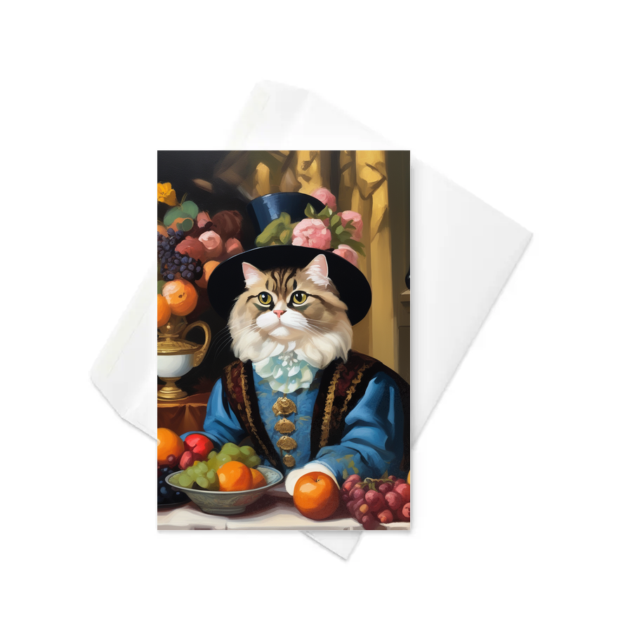 PugMug Custom Tabby Persian Cat Greeting Card