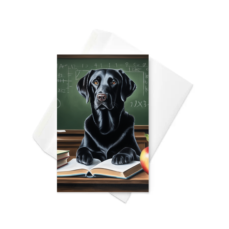 PugMug Custom Black Labrador Retriever Greeting Card
