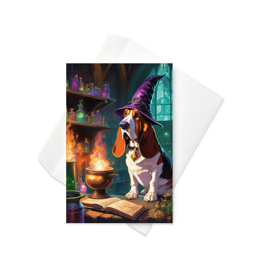 PugMug Custom Basset Hound Greeting Card