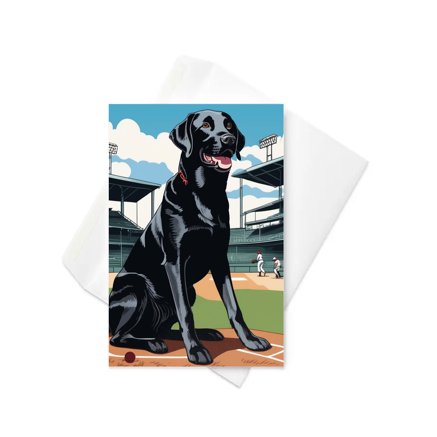 PugMug Custom Black Labrador Retriever Greeting Card