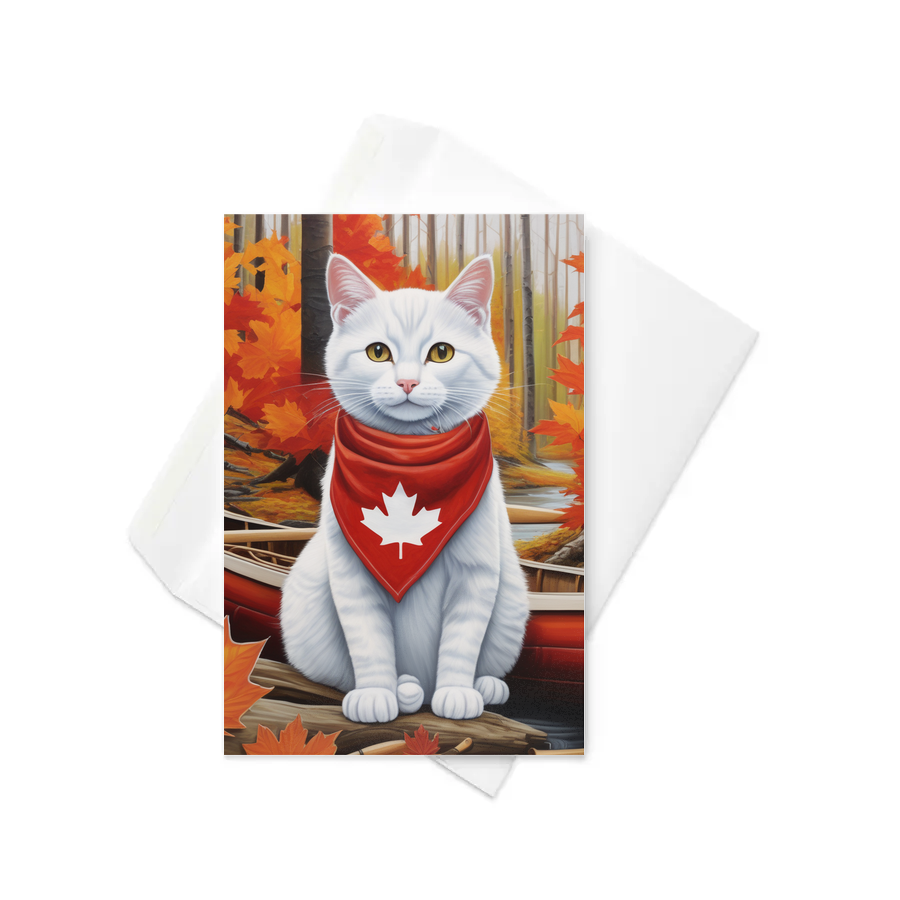 PugMug Custom White Companion Cat Greeting Card