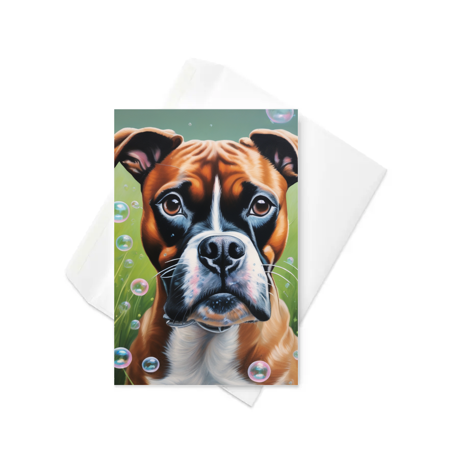 PugMug Custom Boxer Dog Greeting Card