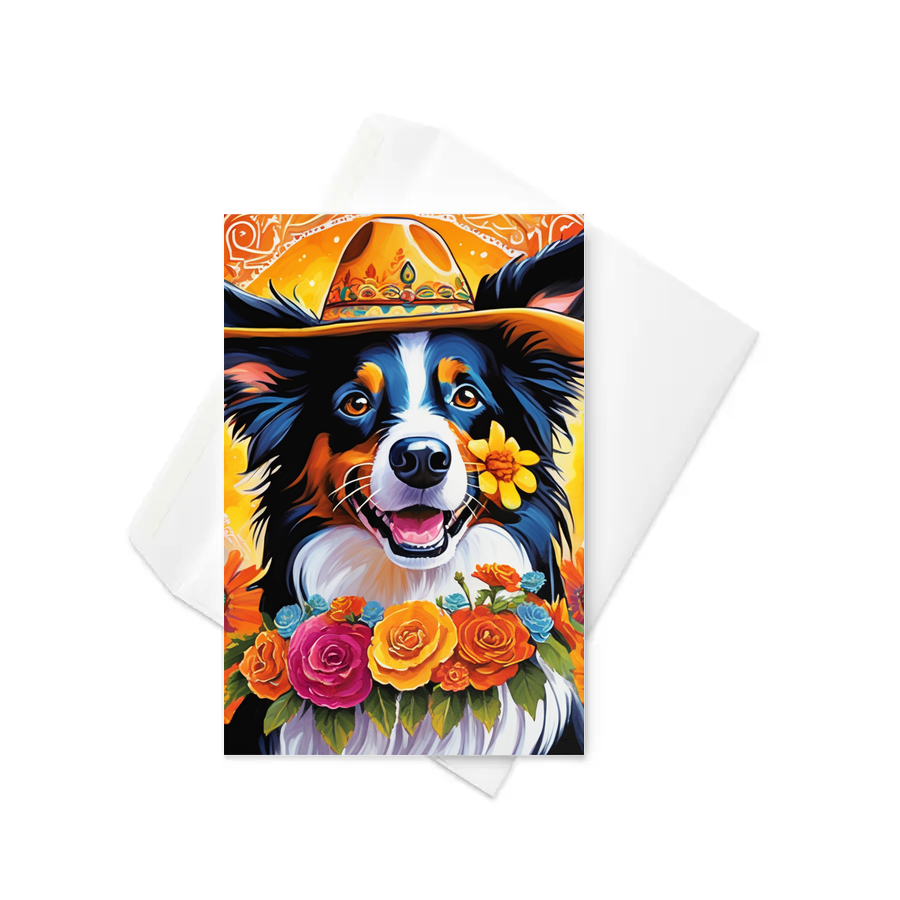 PugMug Custom Border Collie Greeting Card