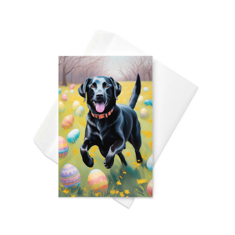 PugMug Custom Black Labrador Retriever Greeting Card