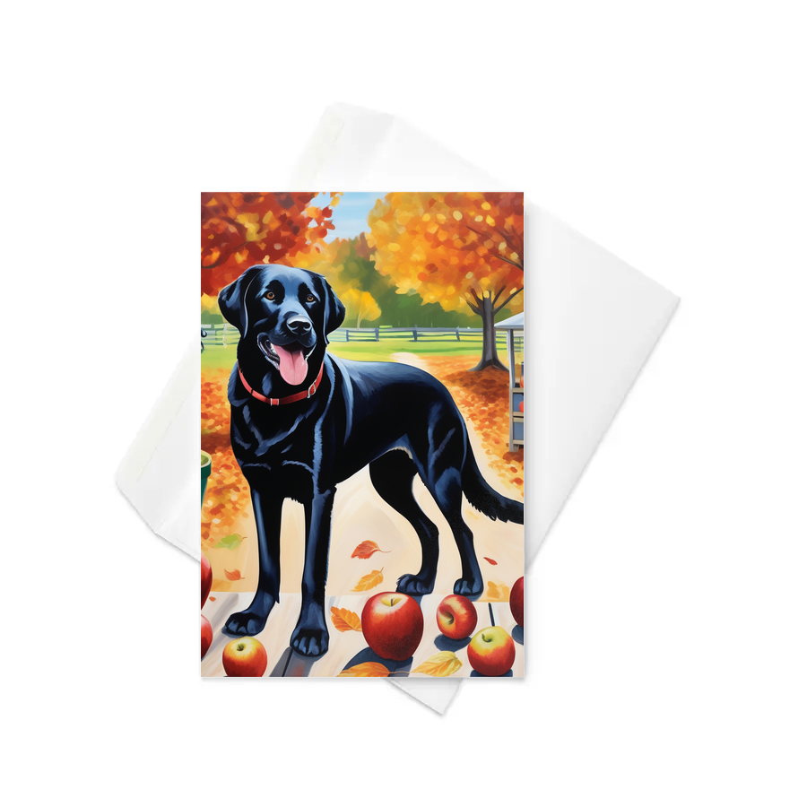 PugMug Custom Black Labrador Retriever Greeting Card
