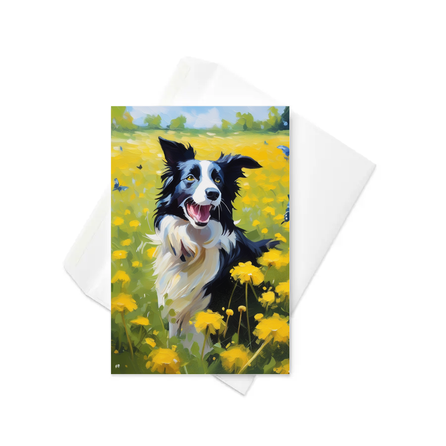 PugMug Custom Border Collie Greeting Card
