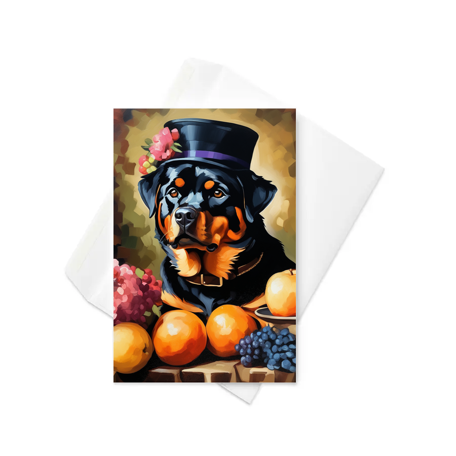 PugMug Custom Rottweiler Greeting Card