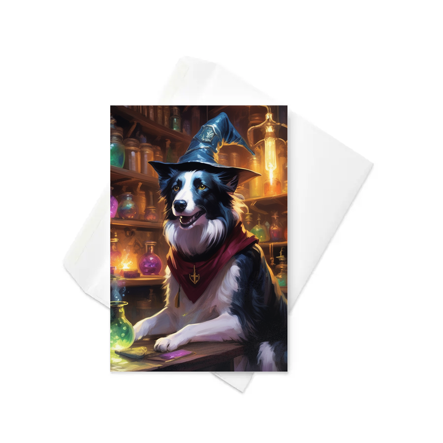 PugMug Custom Border Collie Greeting Card
