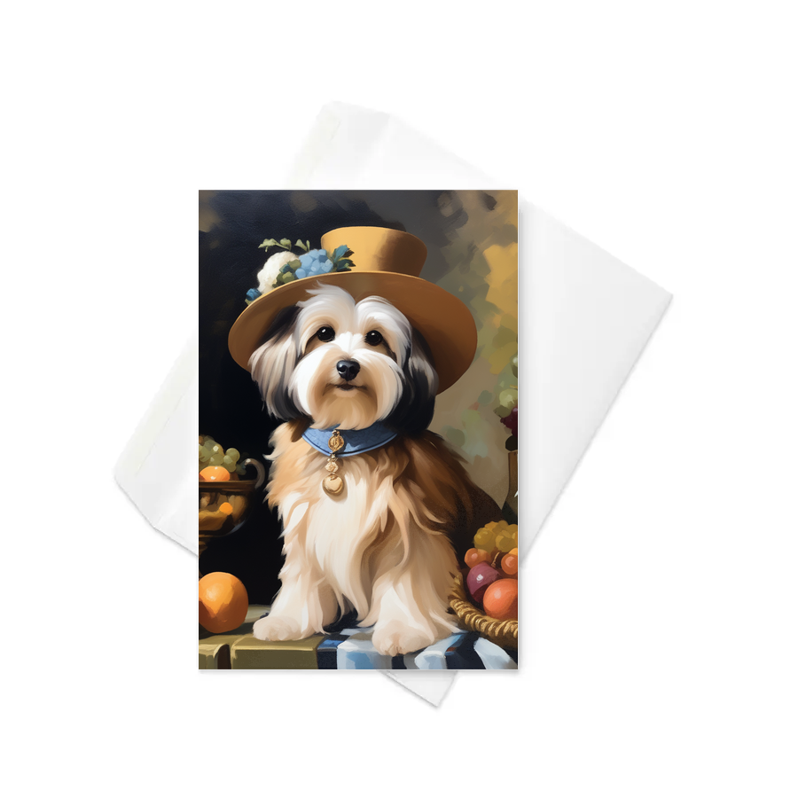 PugMug Custom Tan Havanese Dog Greeting Card