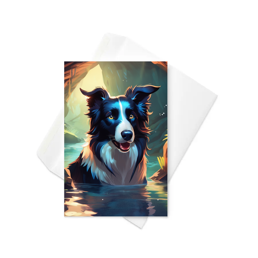 PugMug Custom Border Collie Greeting Card