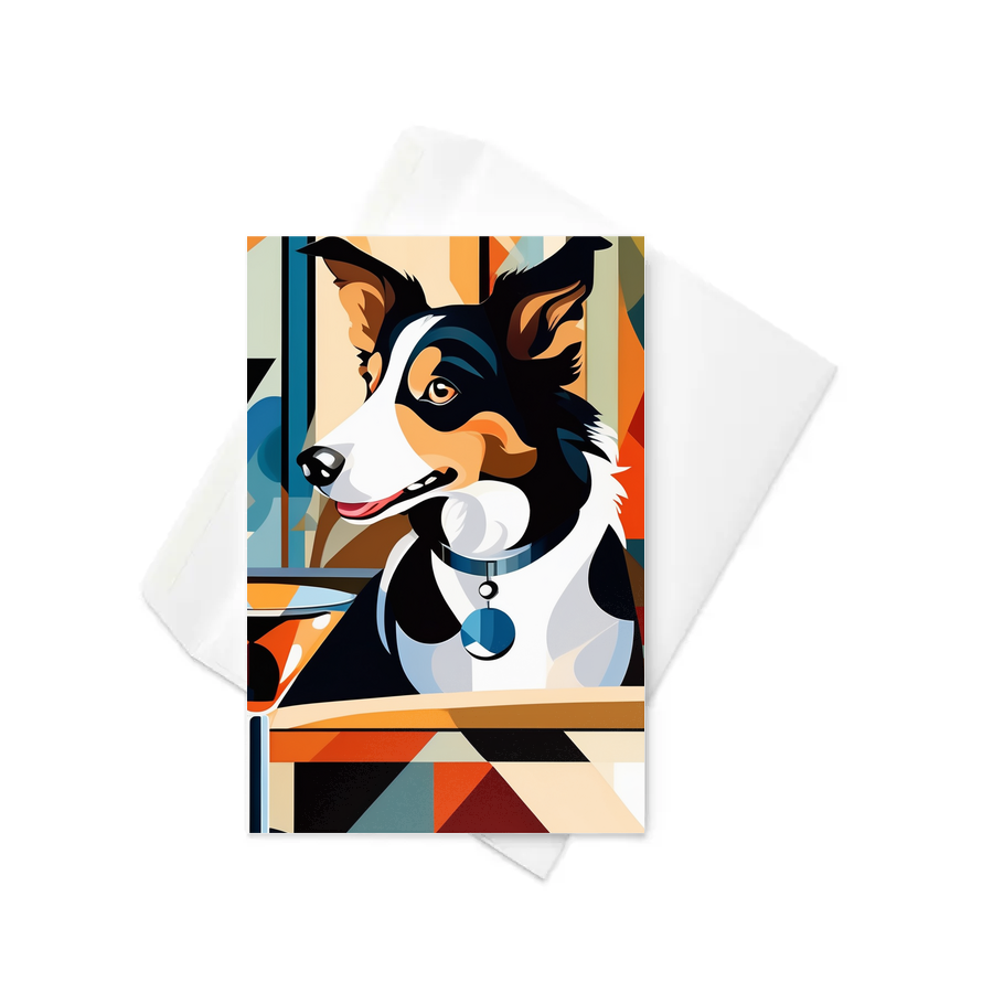 PugMug Custom Border Collie Greeting Card