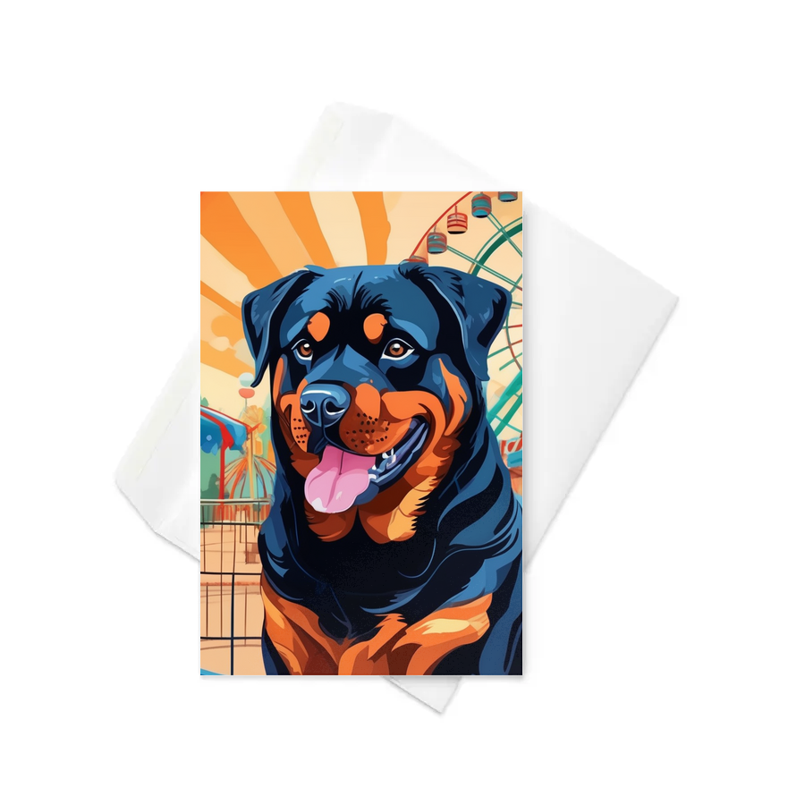 PugMug Custom Rottweiler Greeting Card