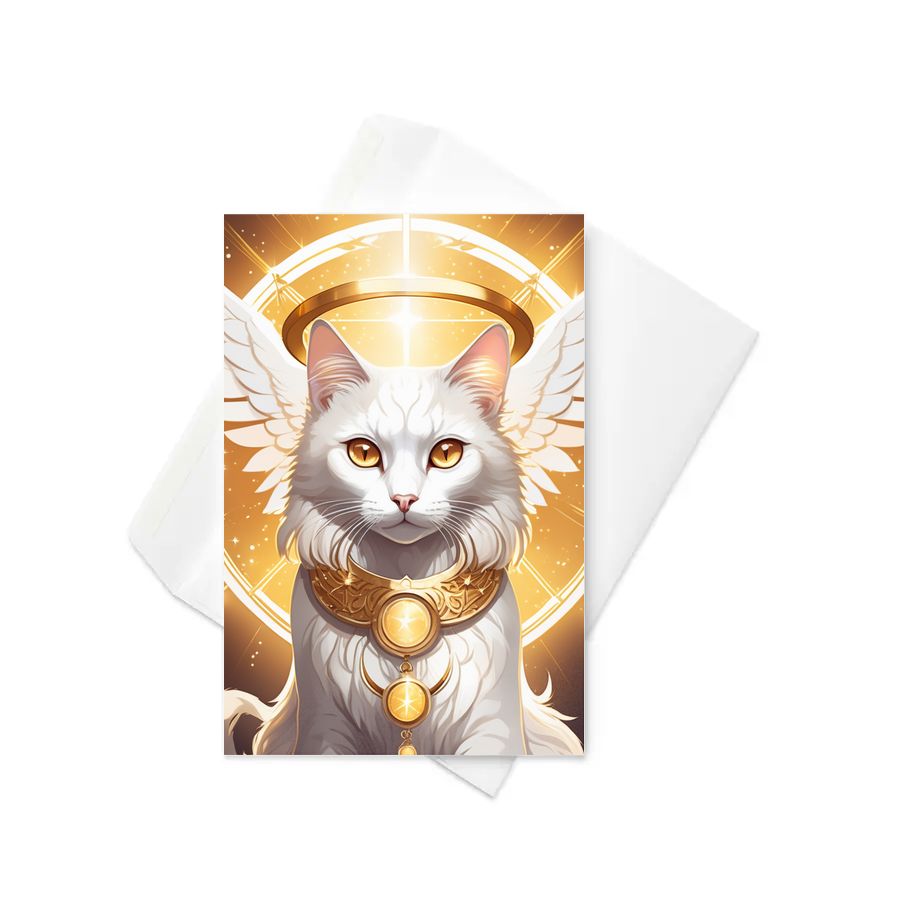 PugMug Custom White Companion Cat Greeting Card