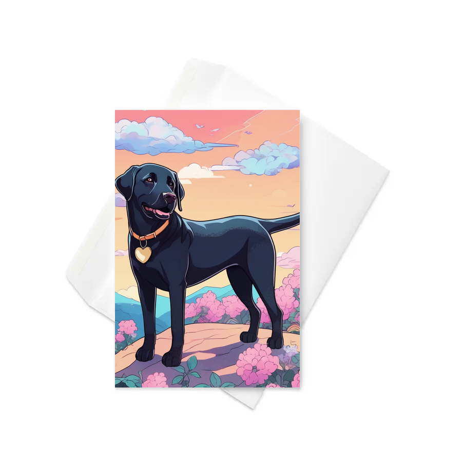 PugMug Custom Black Labrador Retriever Greeting Card