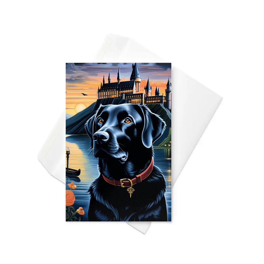 PugMug Custom Black Labrador Retriever Greeting Card