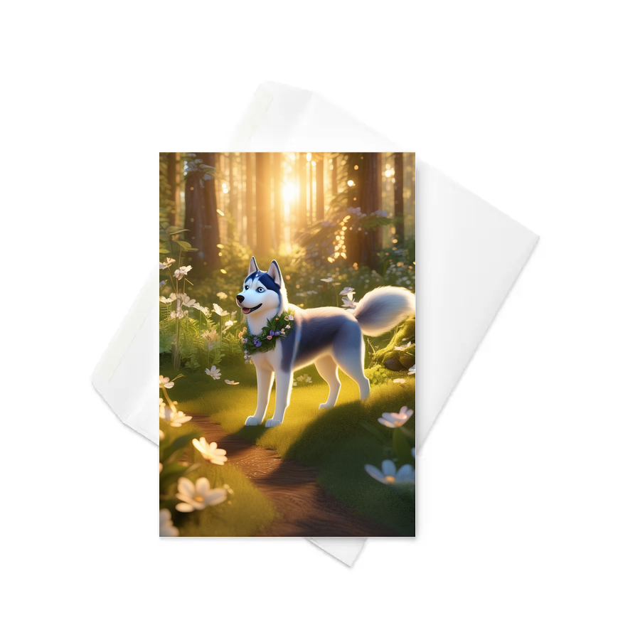 PugMug Custom Siberian Husky Greeting Card