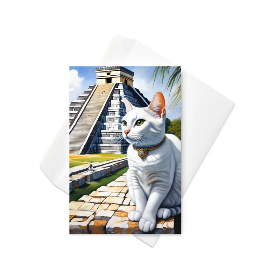 PugMug Custom White Companion Cat Greeting Card